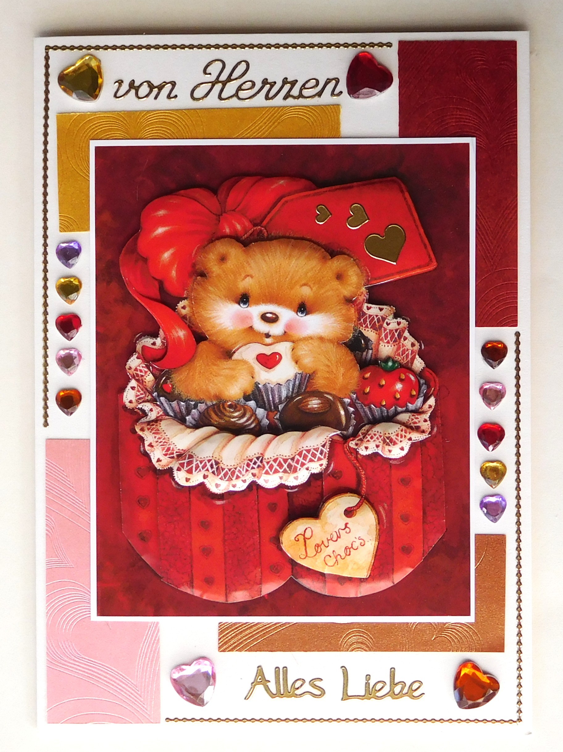 ❤️ Süße Karte mit Pralinen