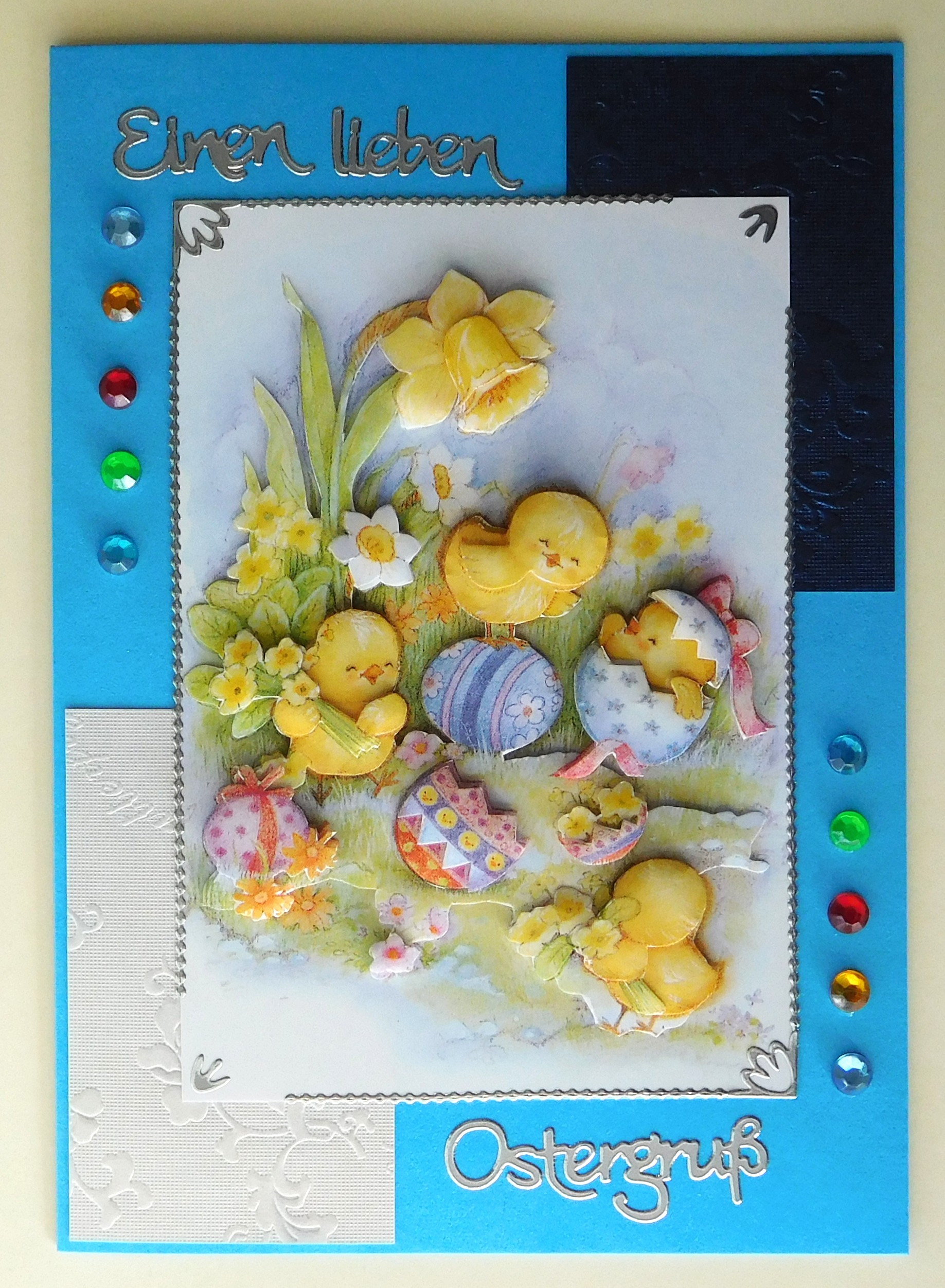 🐰 Osterkarte mit Küken