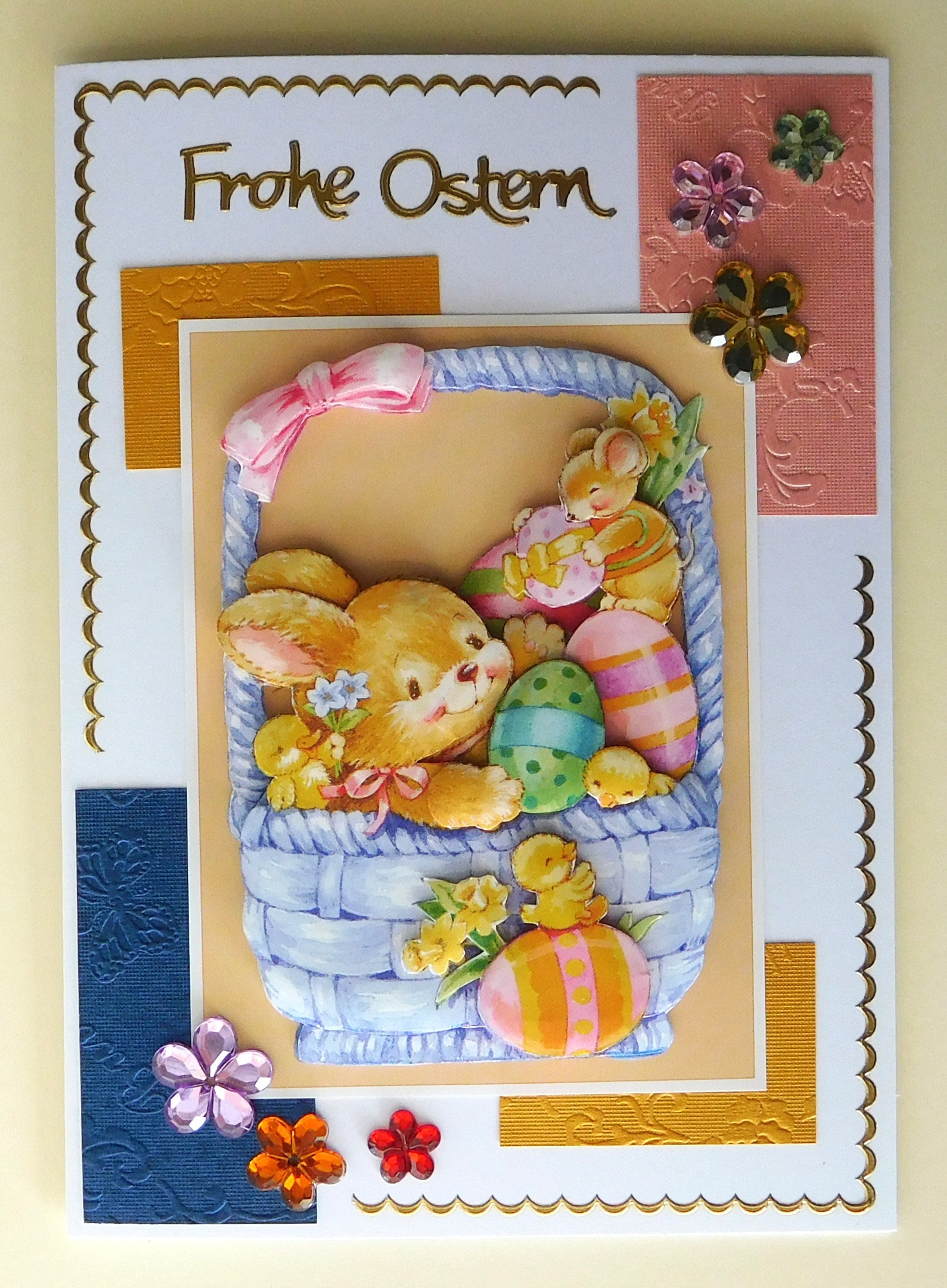 🐰 Osterkarte mit Osterkorb