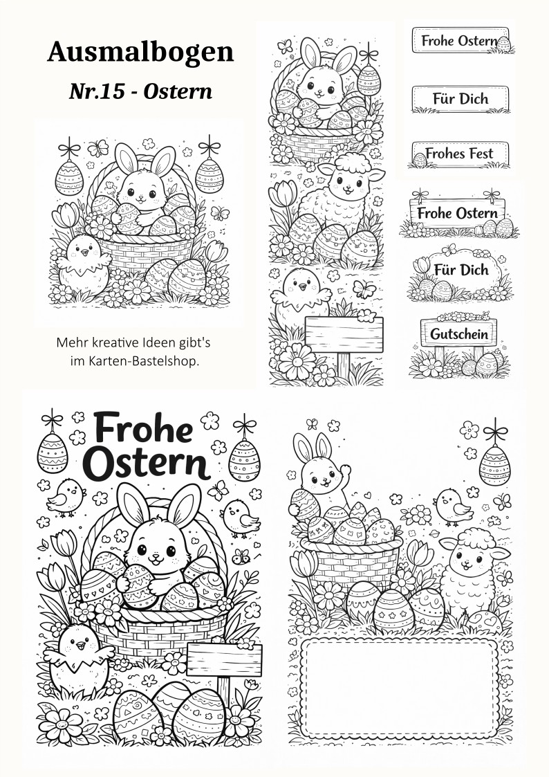 Ausmalbogen Nr. 15 – Ostern