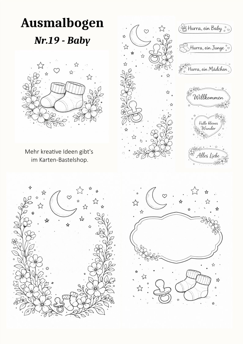 Ausmalbogen Nr. 19 – Baby