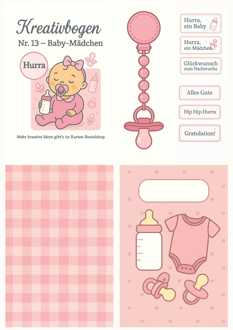 Kreativbogen Nr. 13 – Baby-Mädchen