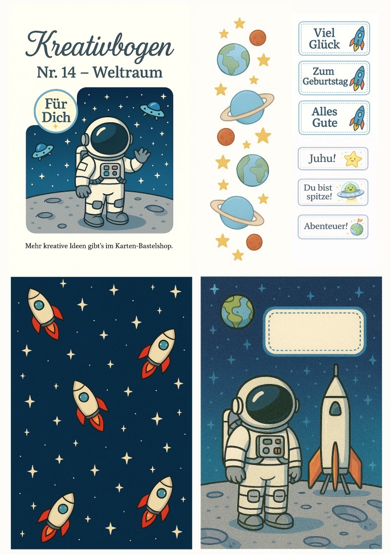 Kreativbogen Nr. 14 – Weltraum