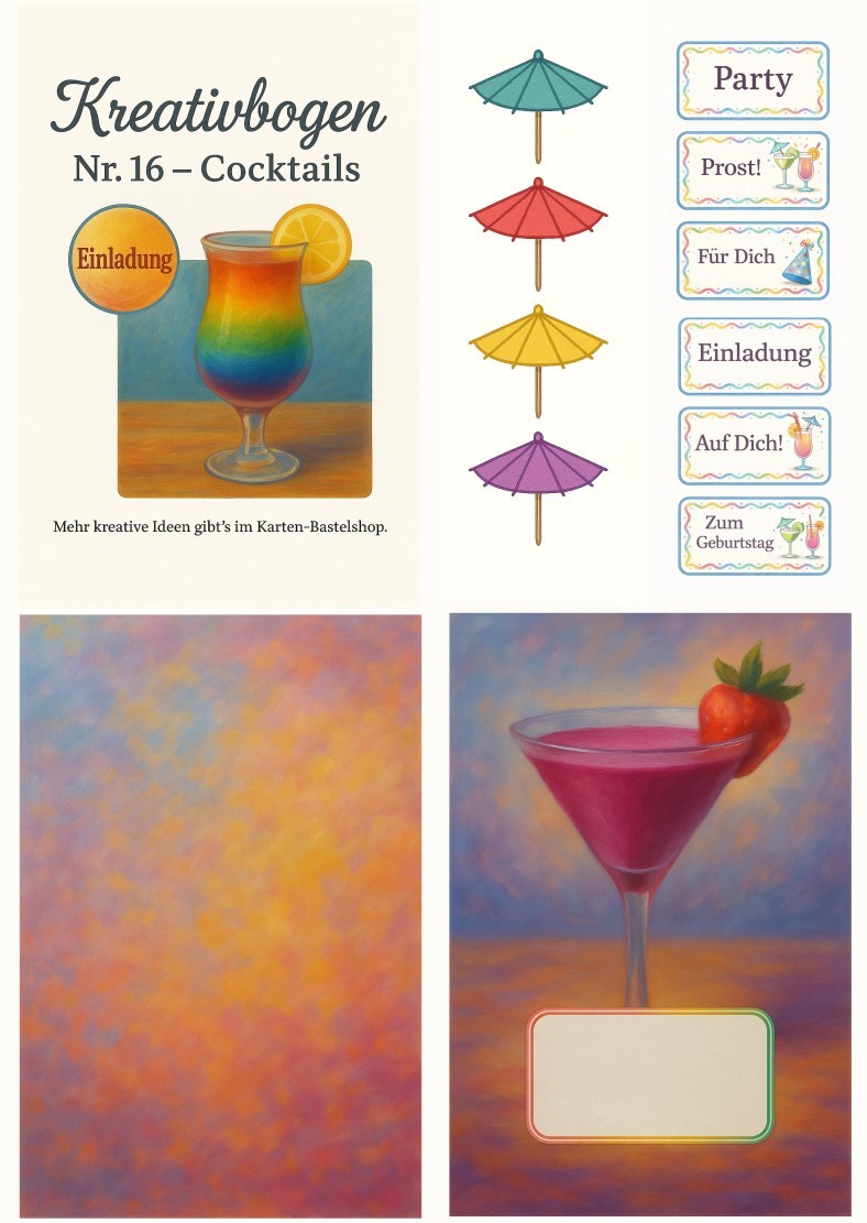 Kreativbogen Nr. 16 – Cocktails