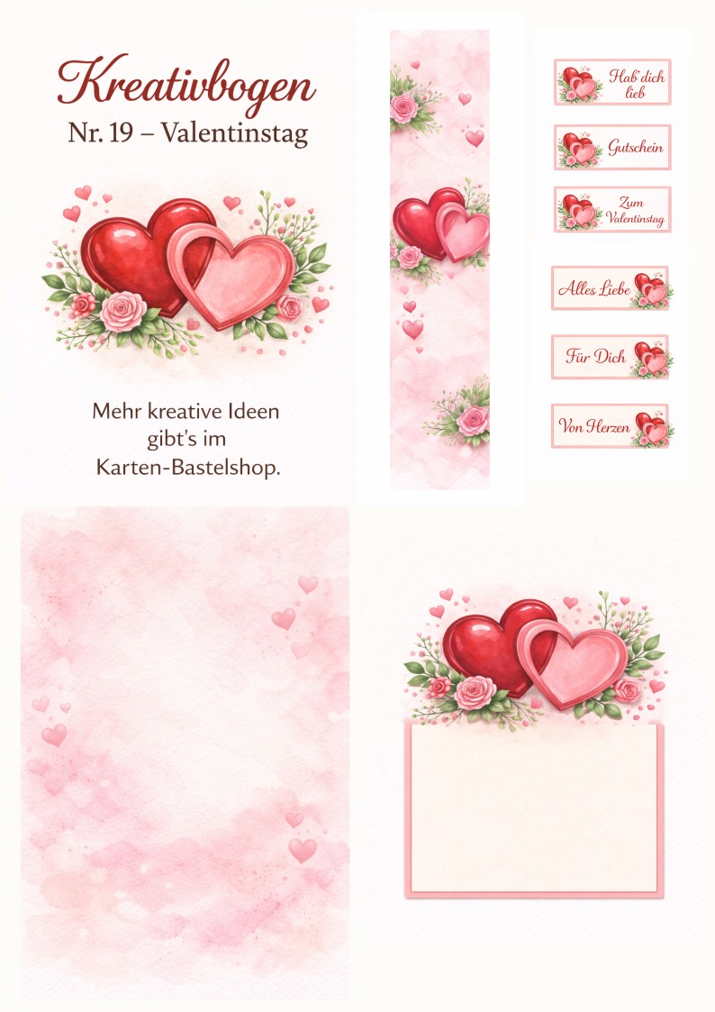 Kreativbogen Nr. 19 – Valentinstag