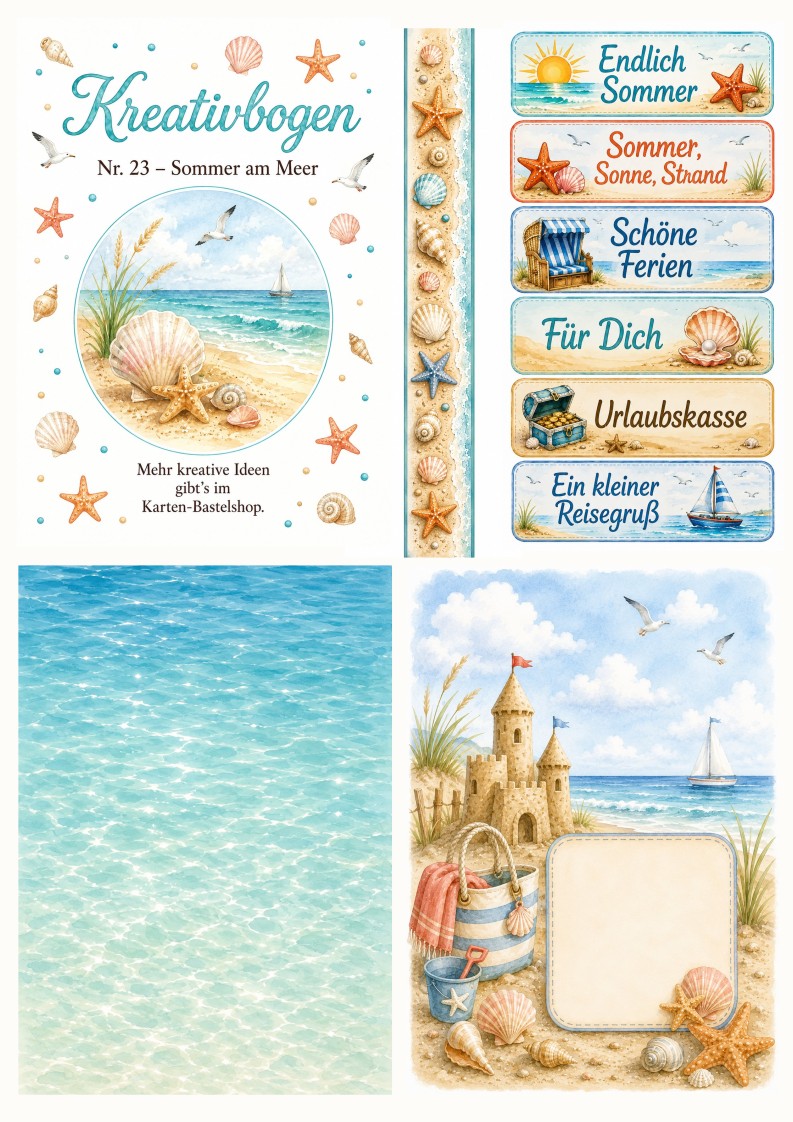 Kreativbogen Nr. 23 – Sommer am Meer