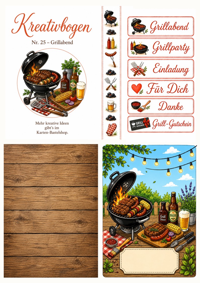 Kreativbogen Nr. 25 – Grillabend