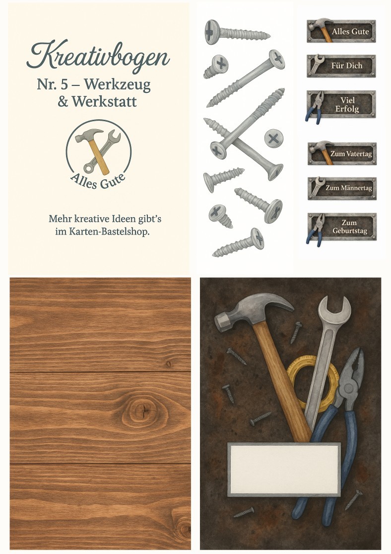 Kreativbogen Nr. 5 – Werkzeug & Werkstatt