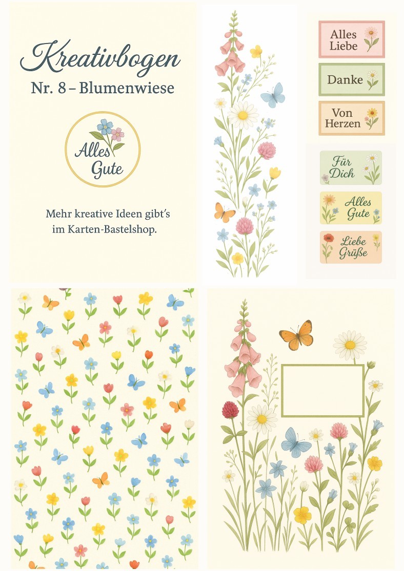 Kreativbogen Nr. 8 – Blumenwiese