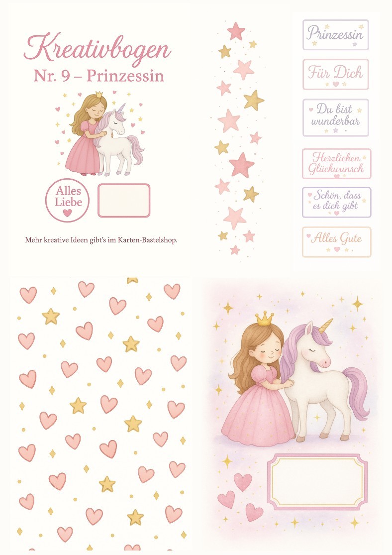 Kreativbogen Nr. 9 – Prinzessin