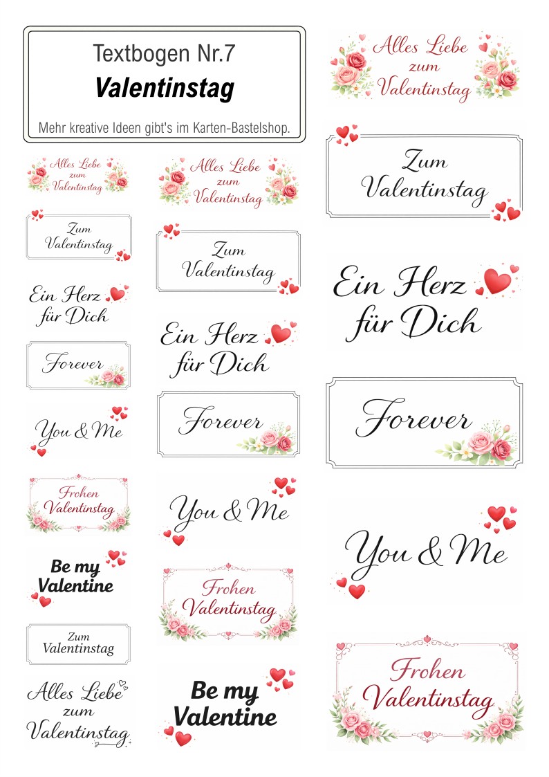 Textbogen Nr. 7 – Valentinstag