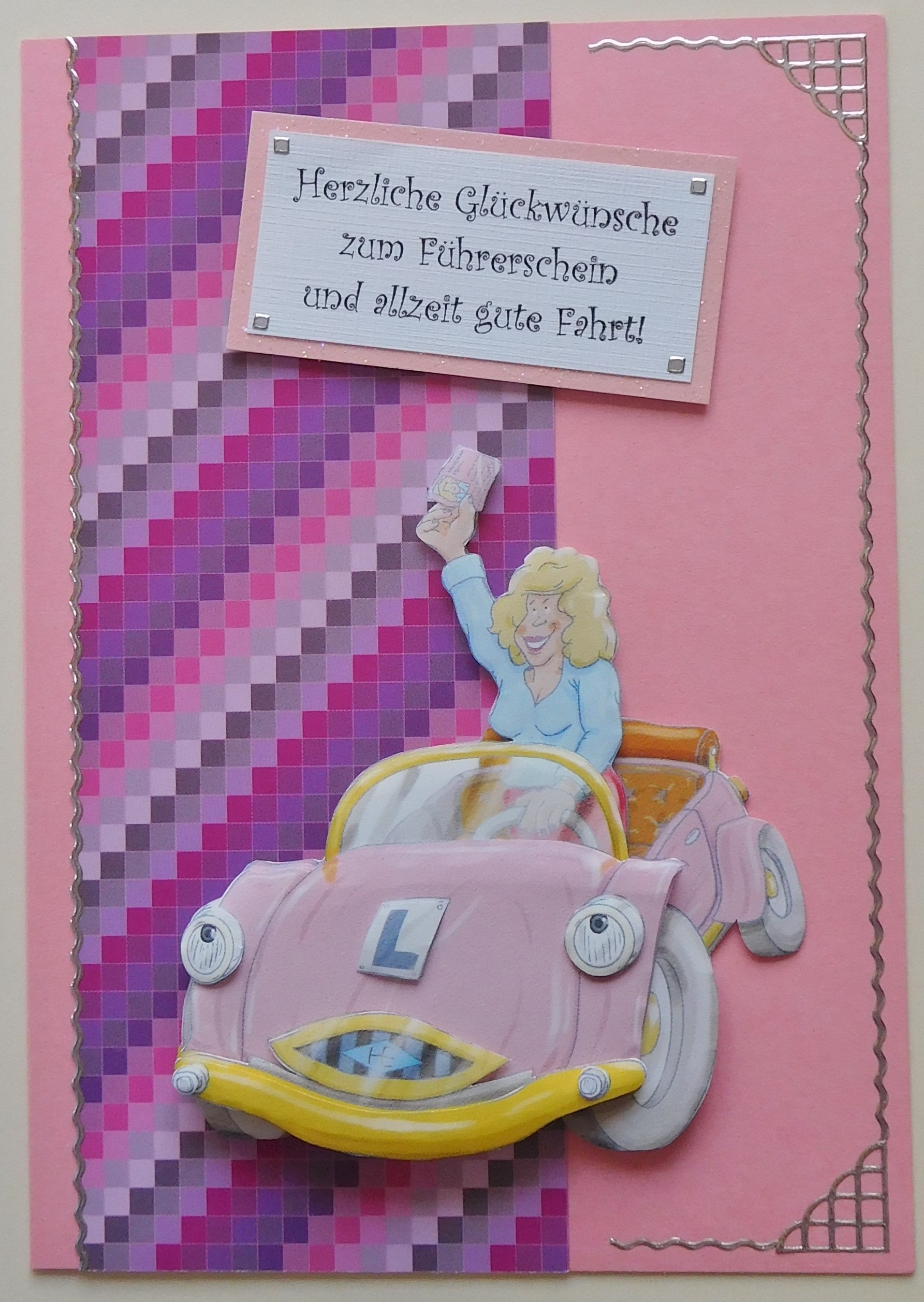 Karte zum Führerschein mit Auto