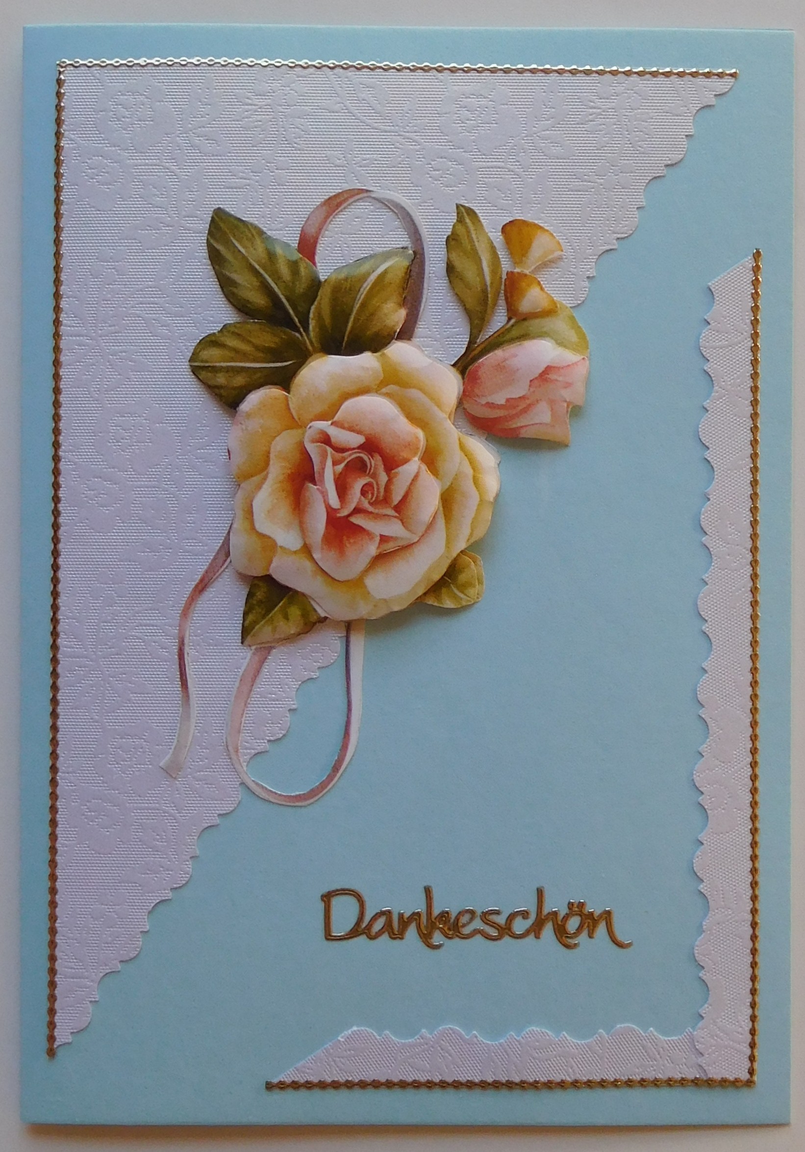 Dankeschön-Karte mit Rose