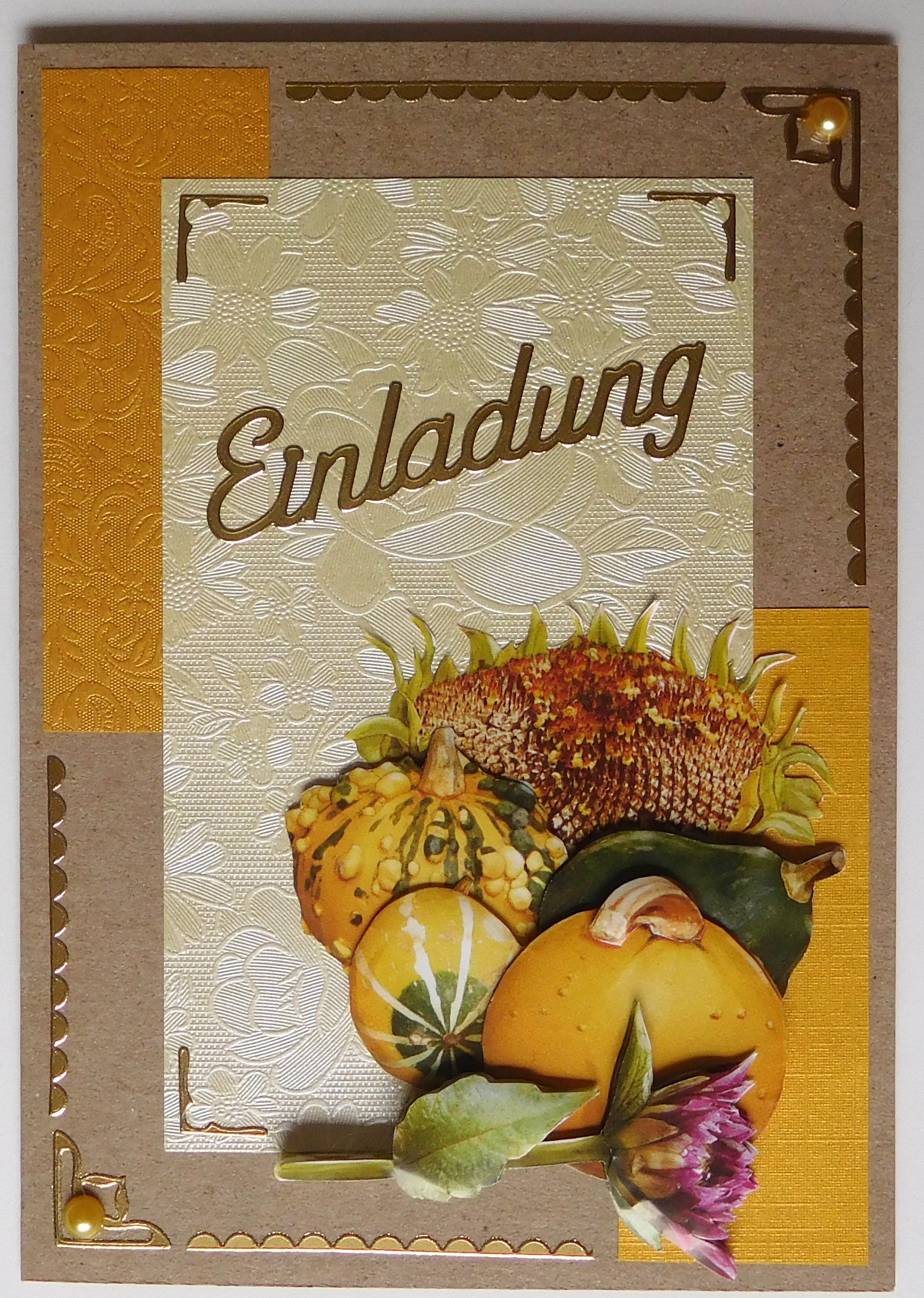 Einladungskarte mit Herbstmotiv