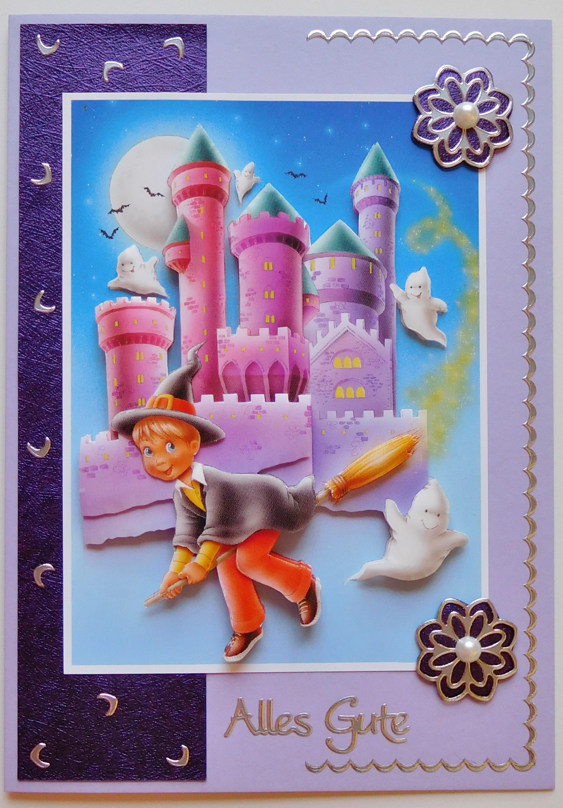 Karte mit Hexer und Schloss