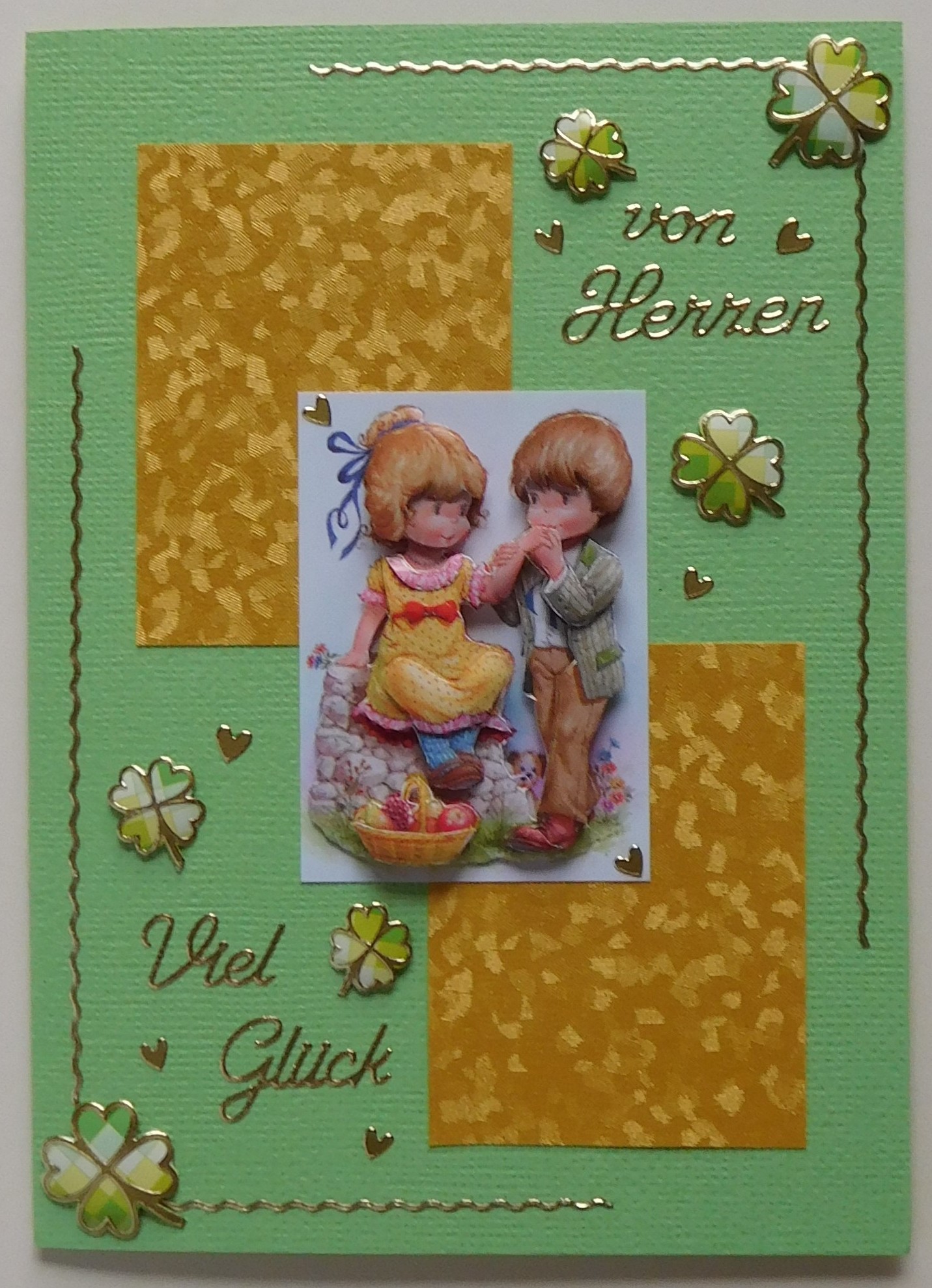 Kinderkarte mit Gluecks Motiv