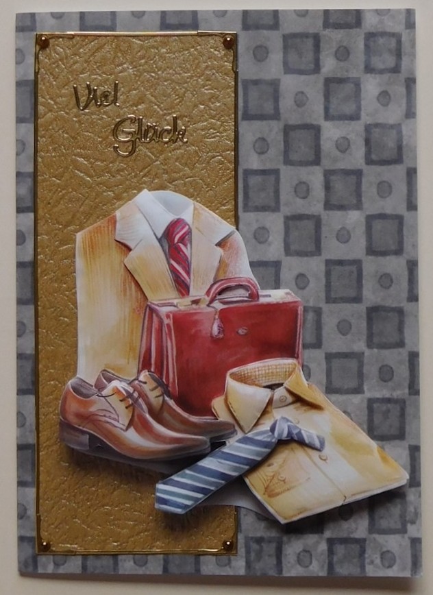 Maennerkarte mit Business Motiv