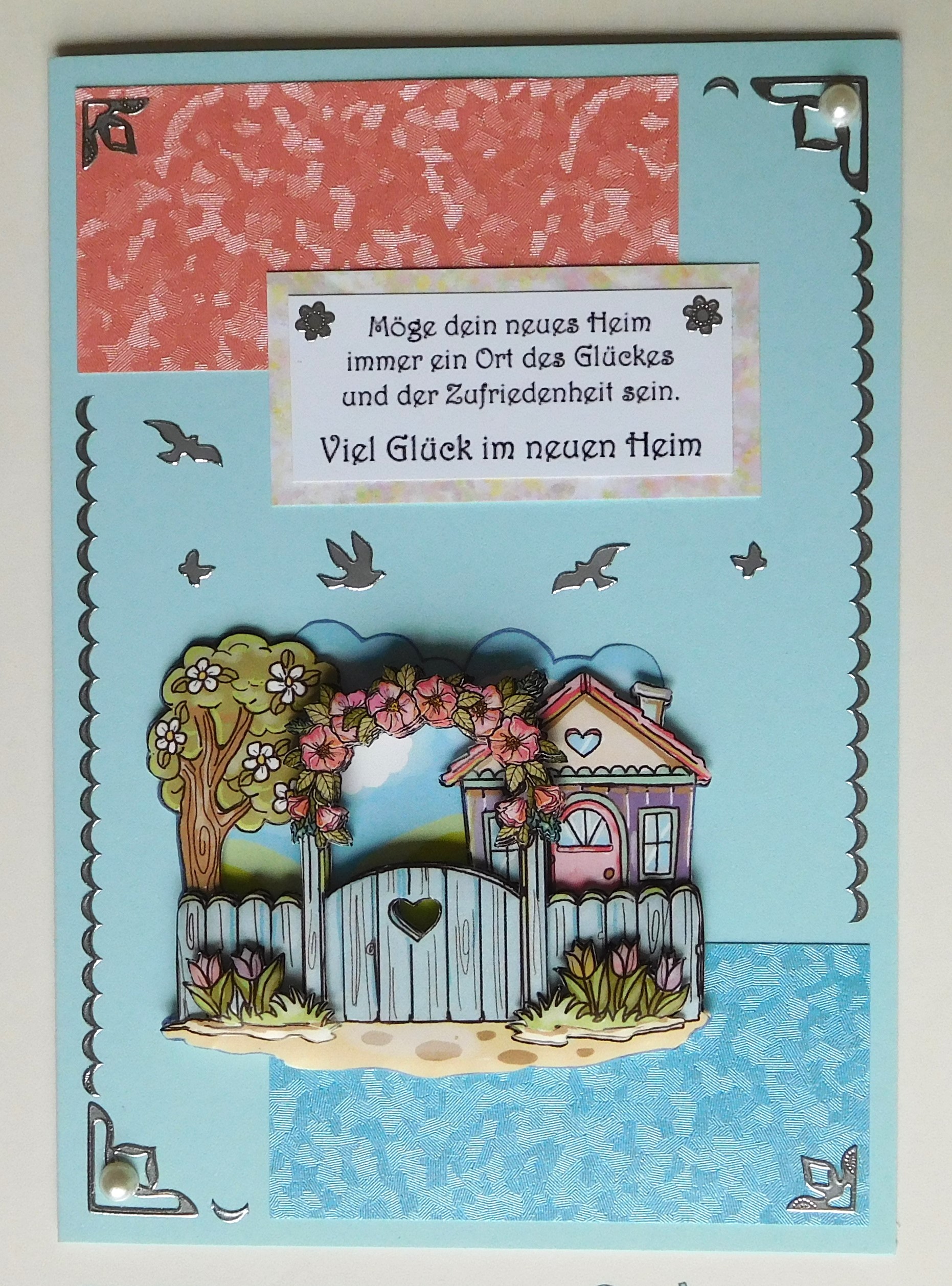 Karte zum Einzug mit Haus