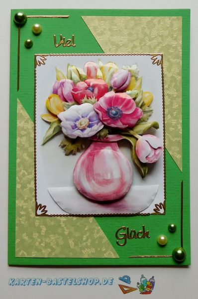 Fertige 3D-Karten mit Blumenmotiv – liebevoll gestaltet