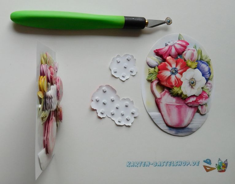 3D-Motiv zusammensetzen – Bildteile Schicht für Schicht aufkleben