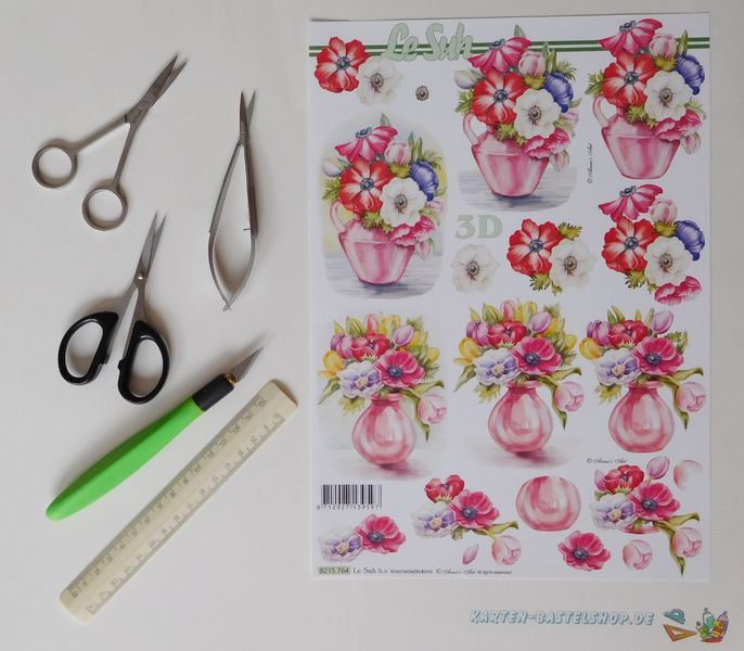 Arbeitsanleitung: 3D-Karte mit Schneidebögen basteln