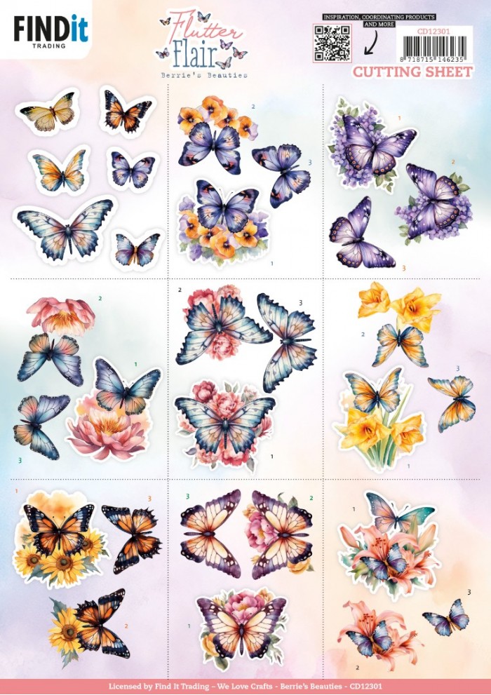 Flutter Flair Mini-Motive – Schneidebogen CD12301