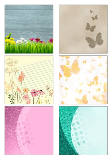 Flutter Flair – quadratische Kartenaufleger 9x9 cm