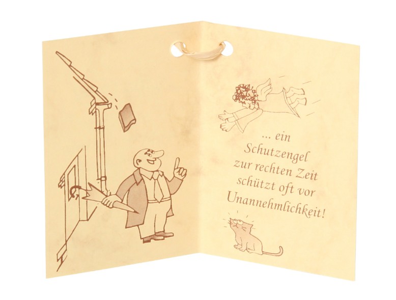 Schutzbrief zum Beschriften – kleine Karte beim Schutzengel