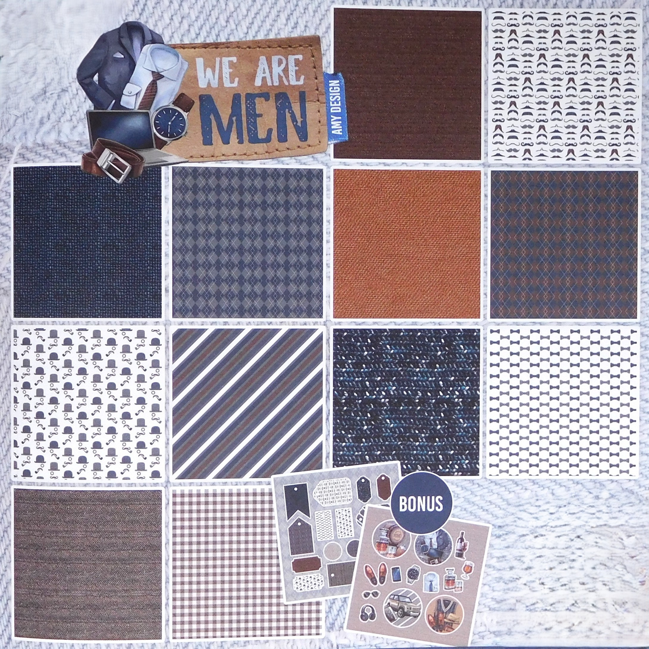 Paperpack We are Men gemustert mit Bonus ADPP10062