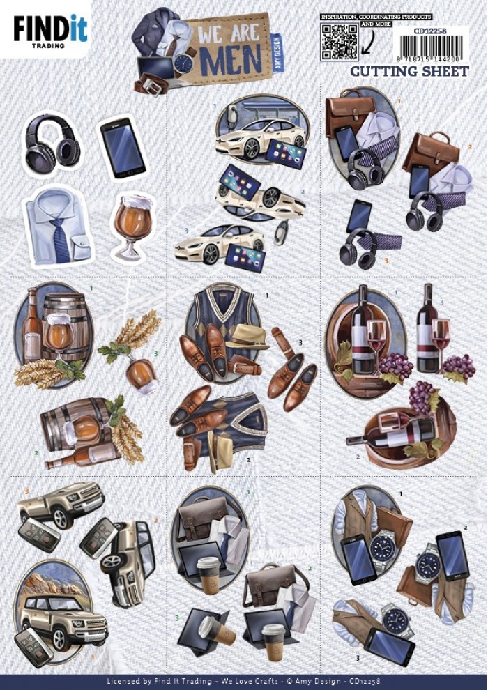 3D-Bogen We are Men Mini-Motive – Schneidebogen CD12258